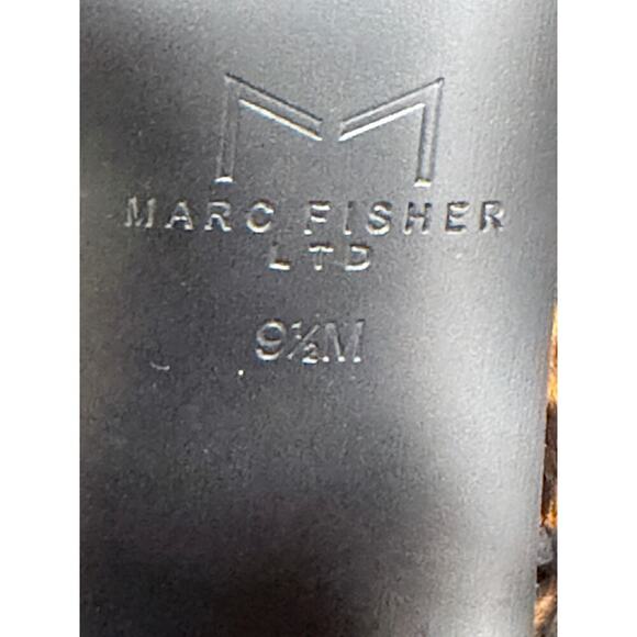 Marc Fisher LTD Leopard Print Haircalf Buckle Ankle Boots 9.5M Block Heel - Picture 9 of 9